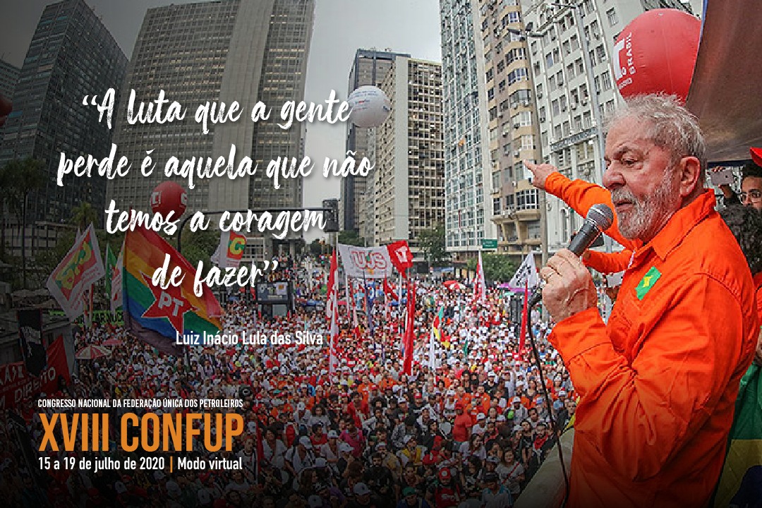 “Temos de gritar todos os dias: o Brasil não está à venda”, afirma Lula no Confup